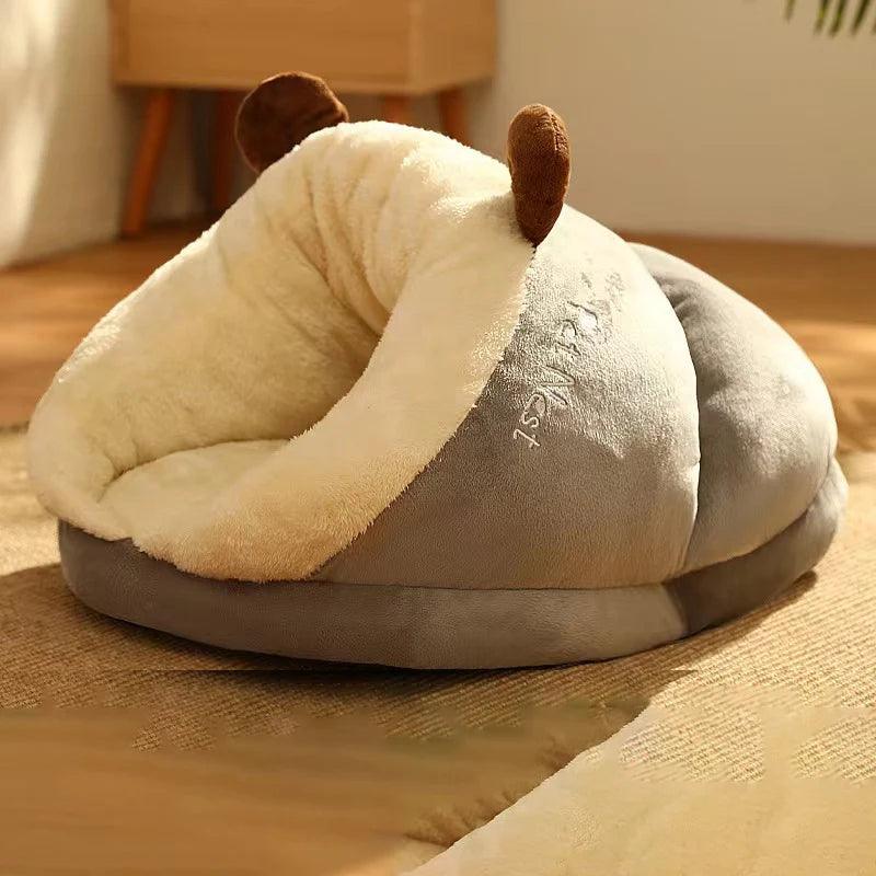 Warm Small Pet Bed - Cozy Pet Bed Slippers